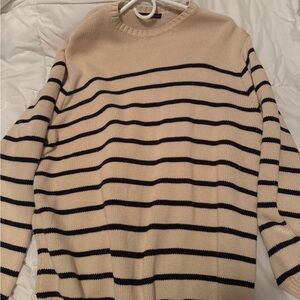 Striped Beige and Black Sweater